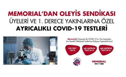 Üyelerimize Özel Ayrıcalıklı Covid-19 Testleri 