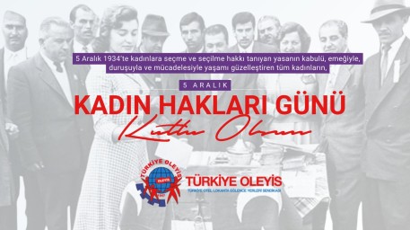 5 ARALIK DÜNYA KADIN HAKLARI GÜNÜ KUTLU OLSUN