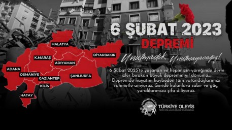 6 Şubat 2023 Asrın Felaketi’ni unutmadık, unutturmayacağız.